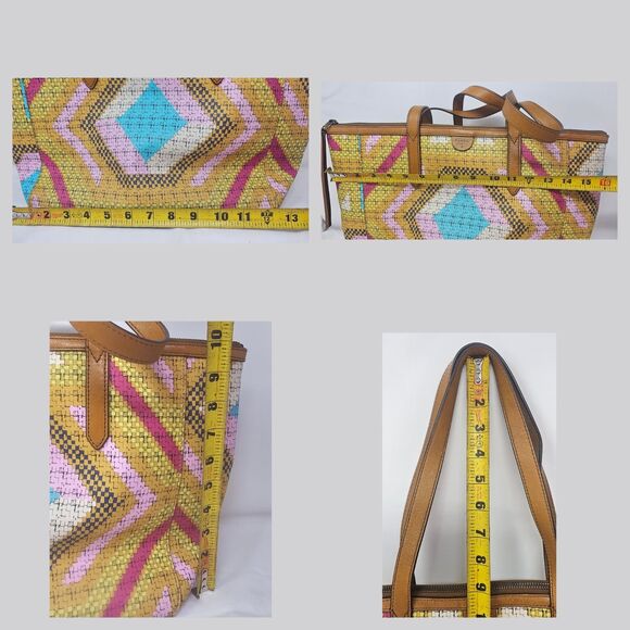 Fossil Sydney Geometric Prints Multicolor Signature Shopper Tote Bag - Picture 15 of 16